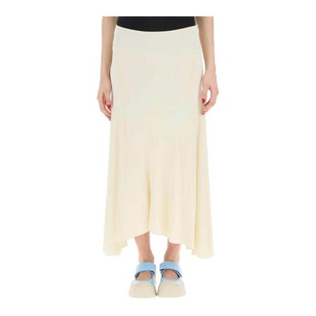 Marni, viscose jersey long skirt Wit, Dames, Maat:S