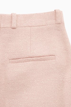 COS Women's Wide-Leg Textured Trousers in Pink