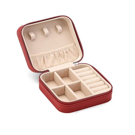 Bærbar Reise Mini Smykkeskrin Lær Smykker Ring Organizer Etui Oppbevaringsgaveeske Jenter Kvinner