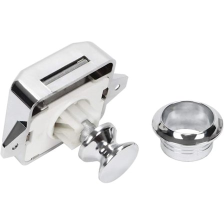 2 stk sikkerhetslås trykknapp skap dør for bobil campingvogn