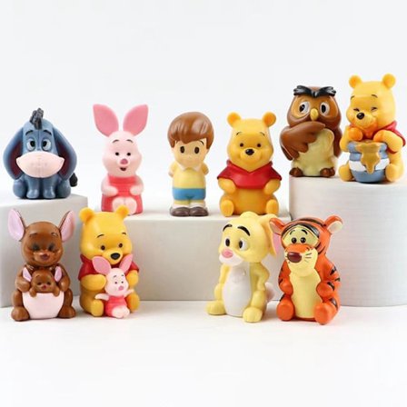 10 stk Disney Winnie the Pooh Eeyore Anime Figurer Legetøj - WELLNGS