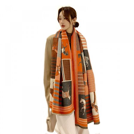 Skjerf for kvinner Pashmina Silky Sjal Wrap for kveldskjole Teppe Åpen front Poncho Cape(Orange)