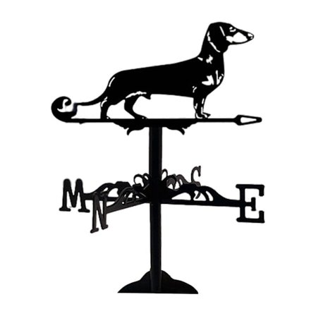 Liten Metall Vimpel Vindflöjel Silhuett Retro Vindriktningsvisare Väderflöjel för Bondgård Stuga Gräsmatta Gård