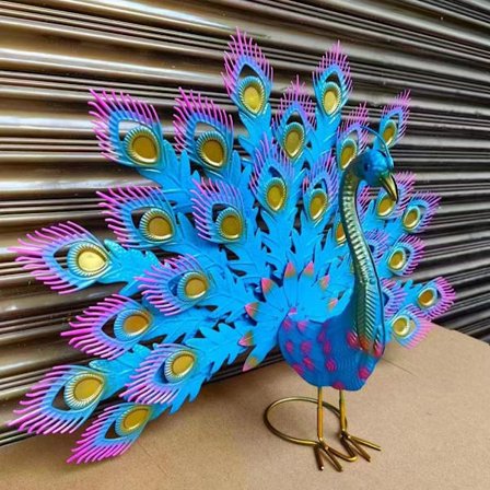 Iron Peacock Peacock Statue S