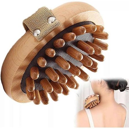 Meridian Trykkbørste, Massasjeverktøy for Treterapi for Magefett