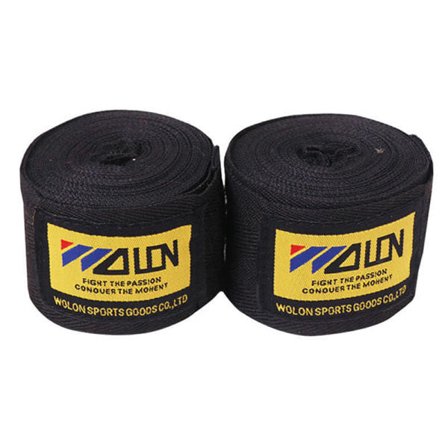 1 Par Bomuld Kick Boksning Wraps Bandage Mænd Sanda Taekwondo Mua Black