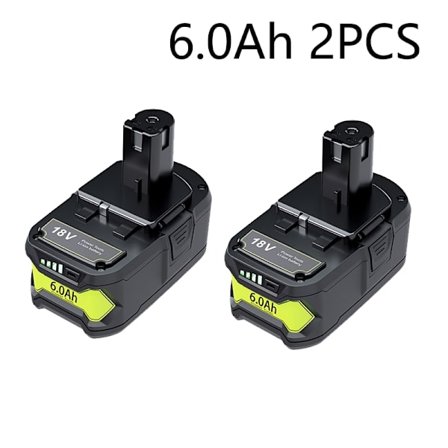 6Ah för RYOBI 18V One+ Plus Lithium-Ion-ersättning för Ryobi P108 P107 P108 RB18L50 RB18L20 Uppladdningsbart batteri för elverktyg