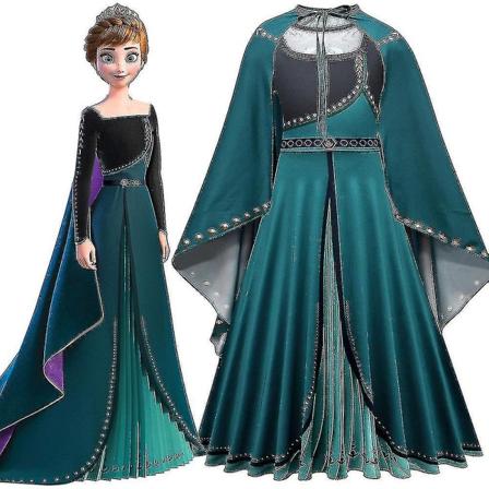 Frozen Princess Anna Kostym Barn Flickor Maskeraddräkt Festkläder_y Wzl Anna 4-5 Years