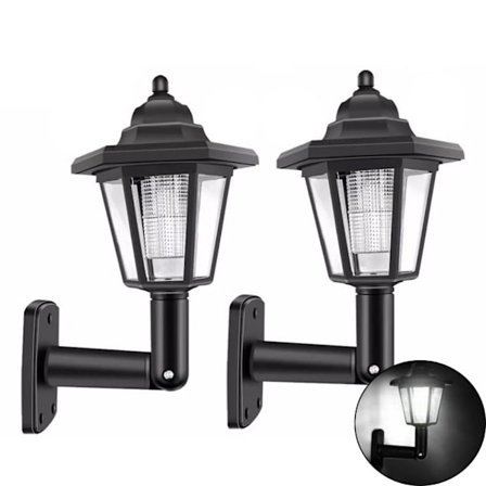 2 stk Sekskantede Solar Lights Retro Lantern 2 STK 2 STK
