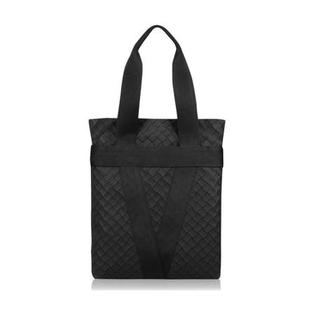 Bottega Veneta, Intrecciato Logo Tote Bag Czarny, Kobieta, Rozmiar: ONE Size
