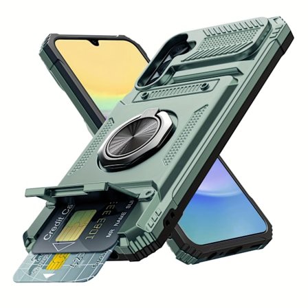 Det [Rongjia] skjulte telefoncover med dobbelt kortslot er kompatibelt med Samsung Galaxy S25 Edge, S25, S24, S23 Ultra Plus FE-serien og A (BR)