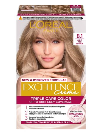 L'Oréal Paris L'oréal Paris Excellence Color Cream Kit 8,1 Light Ash Blonde - Nude - ONE SIZE