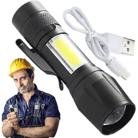 Ladattava taskulamppu, kannettava LED-taskulamppu, vedenpitävä LED-taskulamppu, pieni taskulamppu