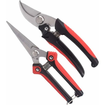 Professionelle havesakse og sakse til havearbejde, værktøj til beskæring af træer, frugtplanter, grene og blomster