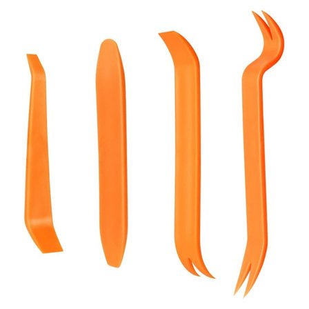 Koristeellinen kiila - Purkutyökalu - Oven koristelu, Autotyökalun purkutyökalu - Korjauspurkutyökalu (4-osainen sarja) Oranssi
