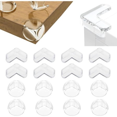 Hjørnebeskyttere for babyer - sikkerhetstilbehør for babyer - Bordhjørnebeskyttere