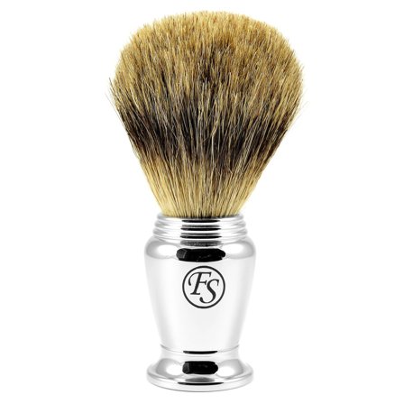Chrome Pure Badger Hair Πινέλο Ξυρίσματος για άνδρες - Πινέλα ξυρίσματος