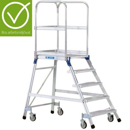 Zarges Enkel Plattformstrappa 5 steg, Stegar & ställningar