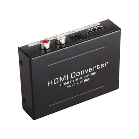 Hdmi Audio Extractor 4K X 2K Hdmi till Hdmi-omvandlare Audio Video Extractor Spdif Rca Optisk LR 3D för Ps3 Xbox Hd DVD Ps4 Sky YEMAESRE
