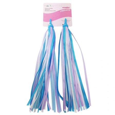 1 par Kid's Rainbow Sykkelstreamere for jenter Gutter, 2-pakning Babys fargerike sykkelhåndtak Duskebånd, bæretilbehør Lett å feste (blå)