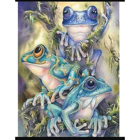 5d diamond painting för vuxna DIY Full borr diamond painting djur rund diamantkonst vinter pärla målning hantverk Frog