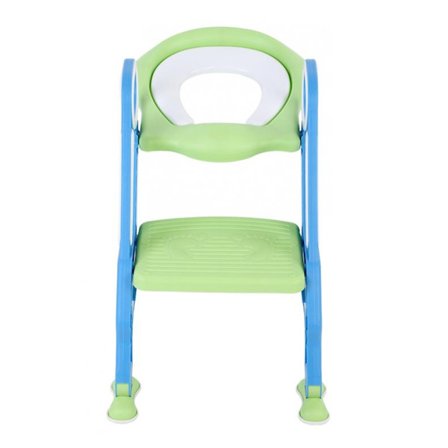 Baby Småbarn Hård Toalettstol Stege Justerbar Säkerhet Potträning Sits (Blå Grön)