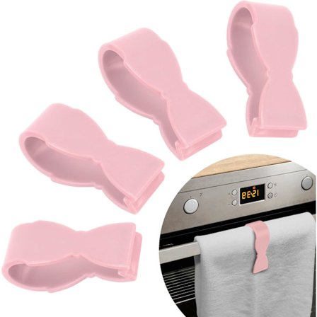 Pyyhepidikkeet keittiöön (4 kpl) - Estää pyyhkeen putoamisen - Sopii keittiöön, uunin kahvaan, kylpyhuoneen pyyhetelineeseen, astianpesukoneeseen, 