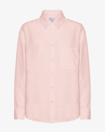 Linen Oversized Shirt - Faded Pink - Female - XL - Sustainable material - Ethical production