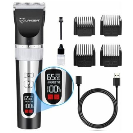 Ahlsen Katteplejeklipper til Langt Filtret Hår, 5 Hastigheds Katteplejesæt, Trådløs Lav Støj Kæledyrshårtrimmer Barbermaskine til Hunde Katte Kæledyr/
