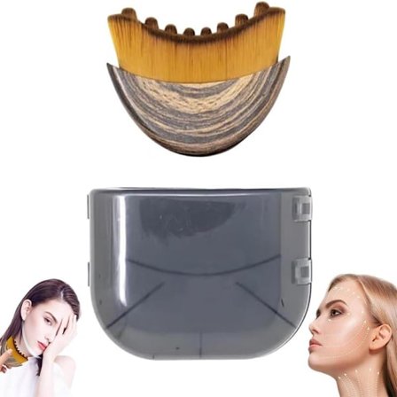 Lymfdränage Ansiktsborste för Skulptering, Torr Massageborste för Käklinje[JUN]