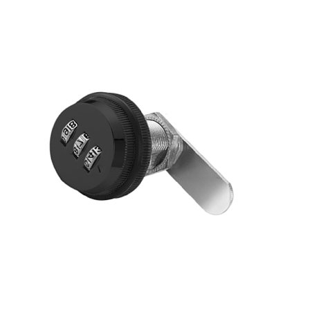 30 mm kodelås for garderobeskap, skuff, postkasse uten nøkkel, svart