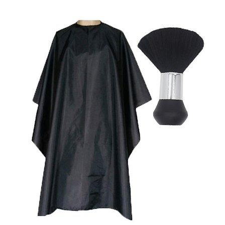 Professionel Hårklippeskjort med Halsbørste - Salon Barber Sort