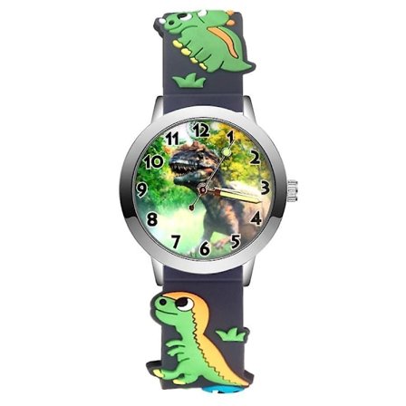 Fashion Cartoon Cute Dinosaur Style Children's Watches Kids Student Girls Boys Quartz 3d Silicone Wrist Watch
