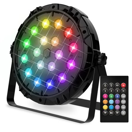 PartyFunLights 18 RGB LED-diskolys med fjernbetjening