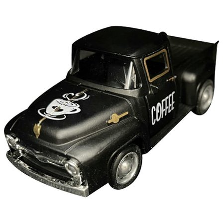 Kaffebar Metallbil Retro Pickup Diecast Truck Dekor (Svart)