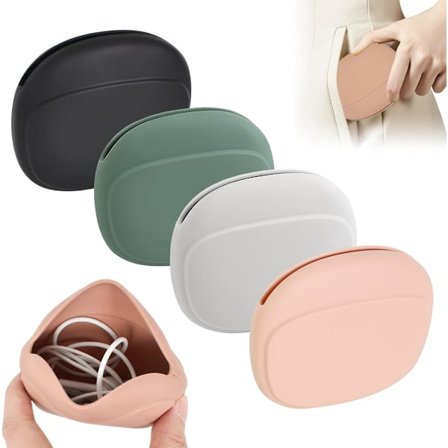 St Mini Silikon Hörlursfodral - Liten Förvaringslåda - Förvaringsfodral - Kabel & Laddare Förvaringsväska