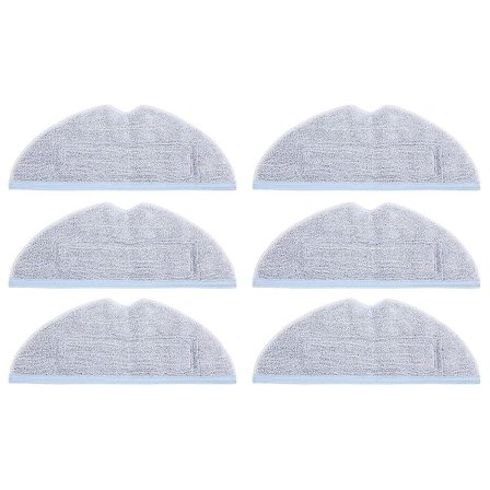 Ersättningsmikrofibermoppdukar Rengöringsplattor för T7S T7S Plus S7 Dammsugartillbehör 6 P