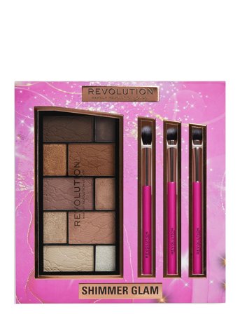 Revolution Shimmer Glam Eye Set Gift Set Sminkesett Sminke Nude Makeup Revolution*Betinget Tilbud