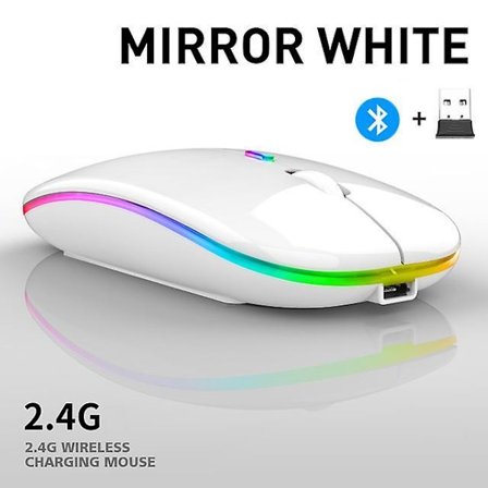5.0 Bluetooth With Usb Rechargeable Rgb Mouse Bt5.2 For Laptop Computer Pc Macbook Gaming Mouse 2.4ghz 1600dpi