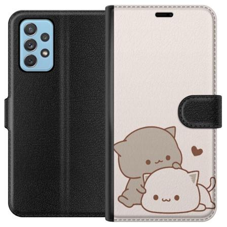 Samsung Galaxy A52 5G Lompakkokotelo Kawaii Söpö Kissat
