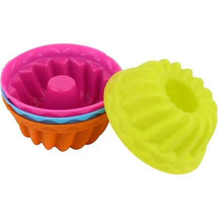 16 stk. Gjenbrukte Muffinsformer, Mini Gresskar Silikon Cupcakes Ikke-klebende Bakeformer Muffinsformer 4 Farger