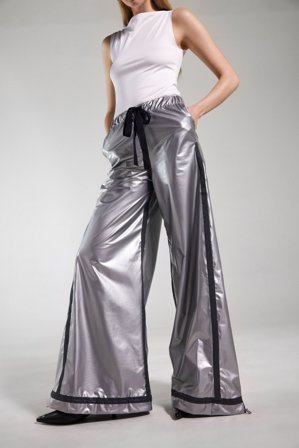 Karla Trousers Tape Silver