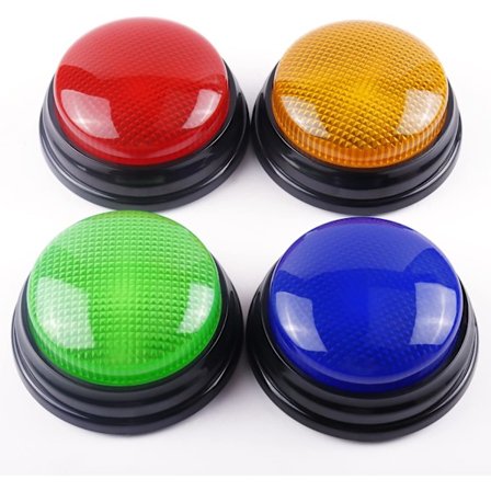 4 Pack Game Buzzers - Family Quarrel Buzzer med ljus och ljud