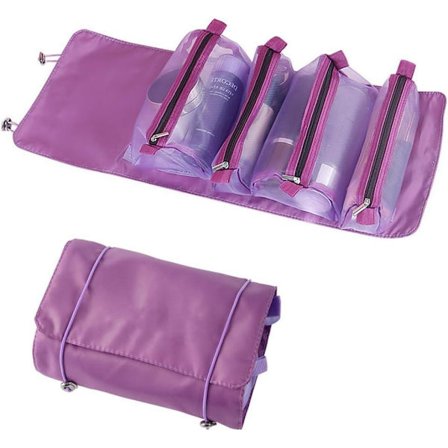 Lilla makeup-taske til kvinder, vandtæt rejse-makeup-taske, med 4 d