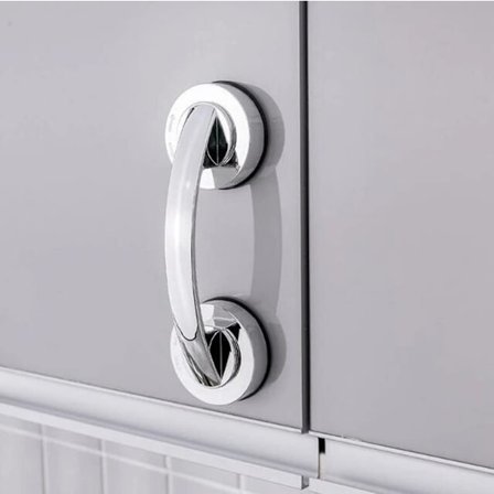 Sugekop Håndtag, Køleskabsskuffe Badeværelse Sugekop Væg Gelænder, Badekar Brusehåndtag, Køkkenskuffe Sugekop (Sølvfarve)