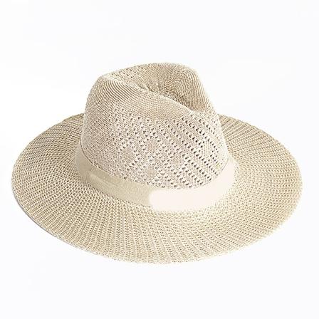 IC Panama Jack Fedora Hat Med Sort Bånd Sommer Strand Solhat Til Khaki