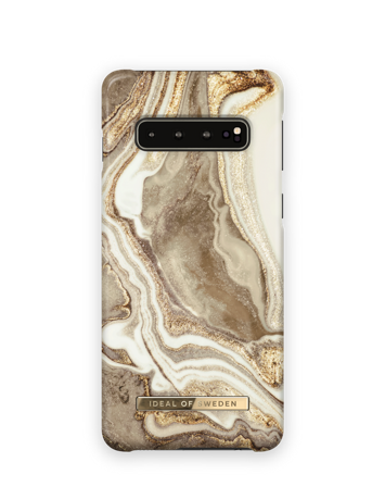 Female deksel, Galaxy s10 Golden sand marble, iDeal of Sweden