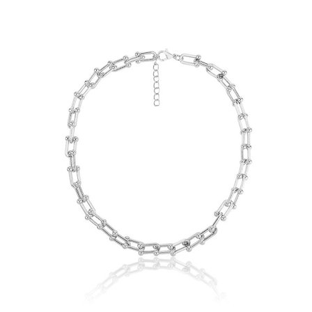 Hip Hop Halskæde Personlig U-formet Hestesko Splice Kæde Trendy Metal Street Halskæde