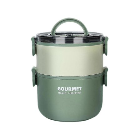 Termokande til mad, isoleret madtermokande til suppe, madbeholder i rustfrit stål, Bento madkasse, rejse- og campingtermokande 1000 ml 1600 grøn 1000 