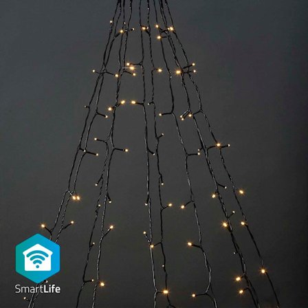 SmartLife Jouluvalot | Puu | Wi-Fi | Lämmin Valkoinen | 200 LED's | 20.0 m | 10 x 2 m | Android / IOS